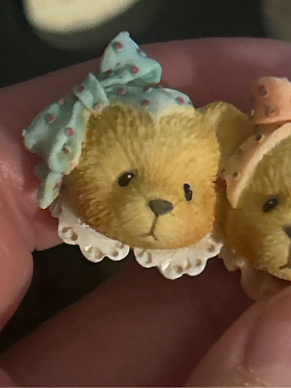 Vintage Cherished Teddies Teddy Bear Faces Brooch Pin Priscilla Hillman  1996 - Picture 5 of 9